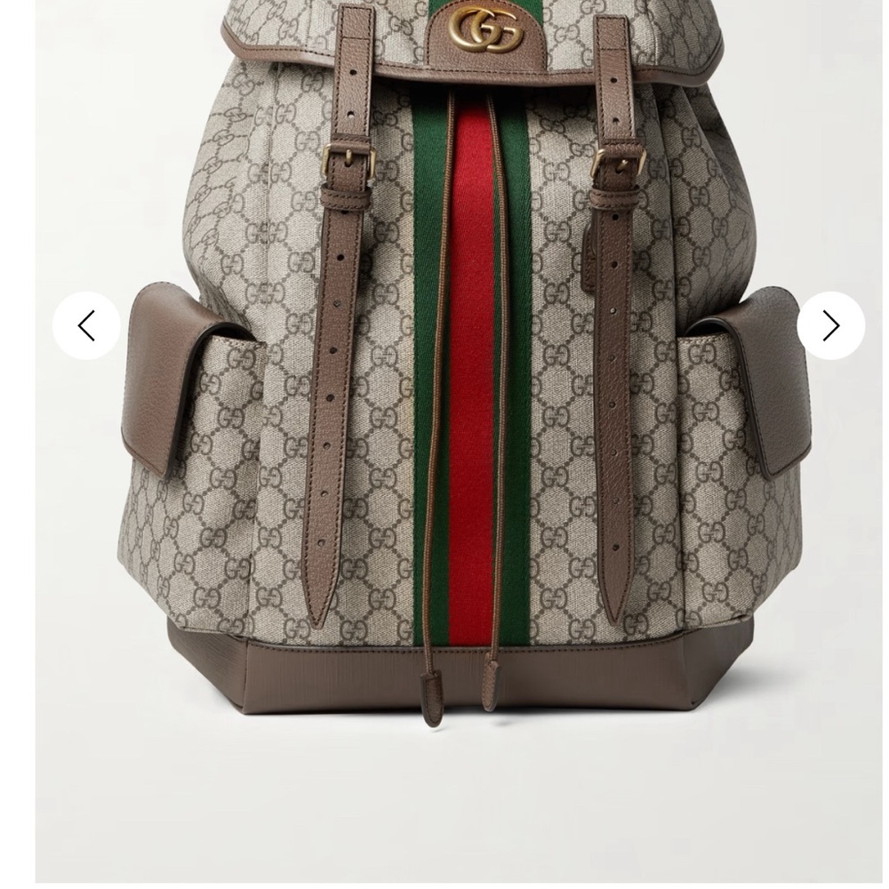Gucci Beige and Green Men's Backpack.. gorgeous like NEW